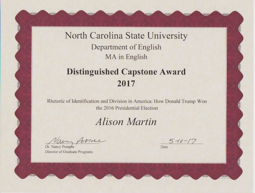 Distinguished Capstone Award
